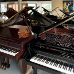 Grand Pianos on display