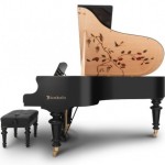 Schonbrunn piano side panel with decorative inlay